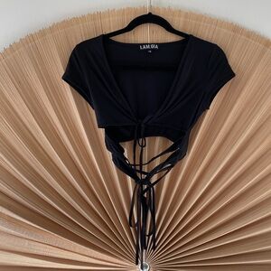 I AM GIA Greta Tie Black Top